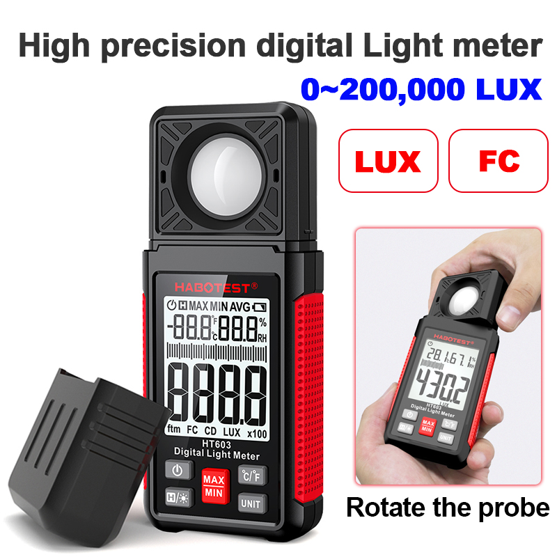 Photography Lighting Meter - HT603 Digitaler Luxmeter 0~200.000 Lux LCD