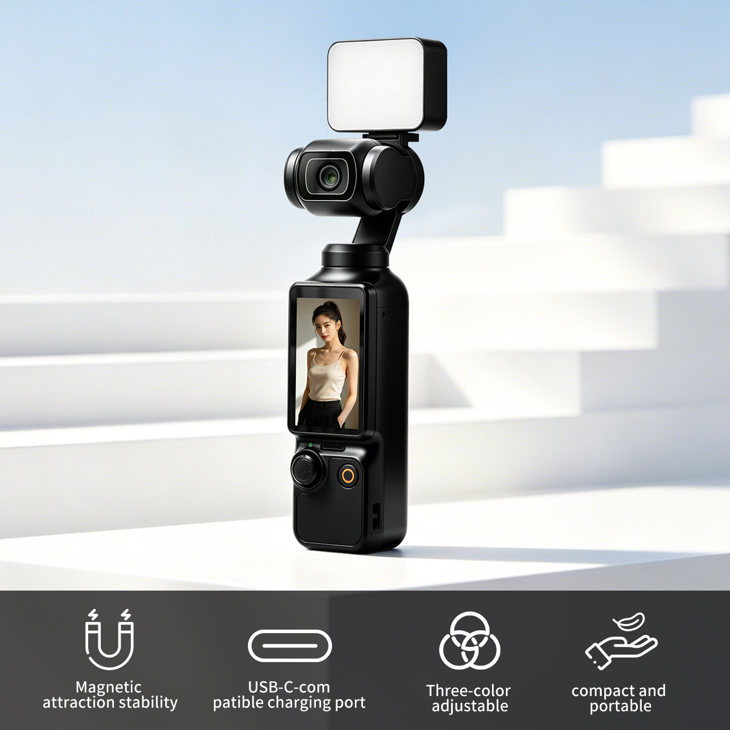 Photography Lighting Kit Portable - Tragbares magnetisches Fülllicht für DJI Osmo