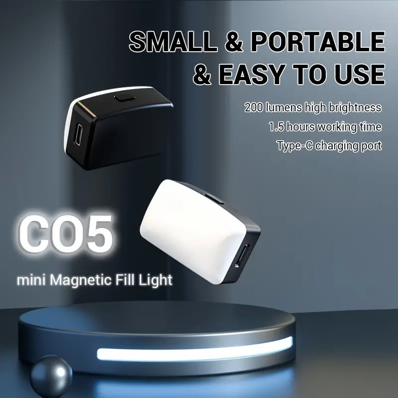 Photography Lighting Game - Mini Magnetische LED Selfie Licht für